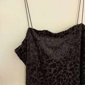 Black velvet printed bodycon dress